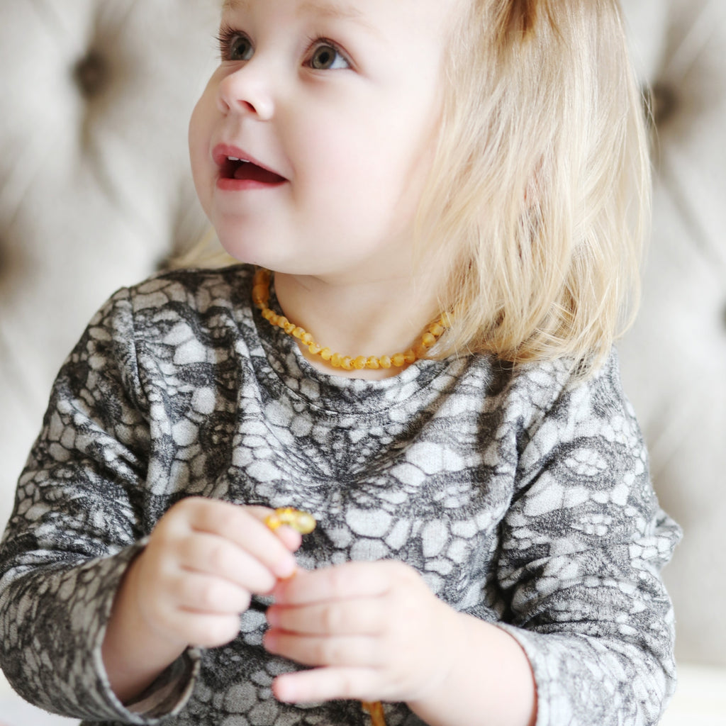Baltic Amber Teething Necklace - The Pomegranate Boutique