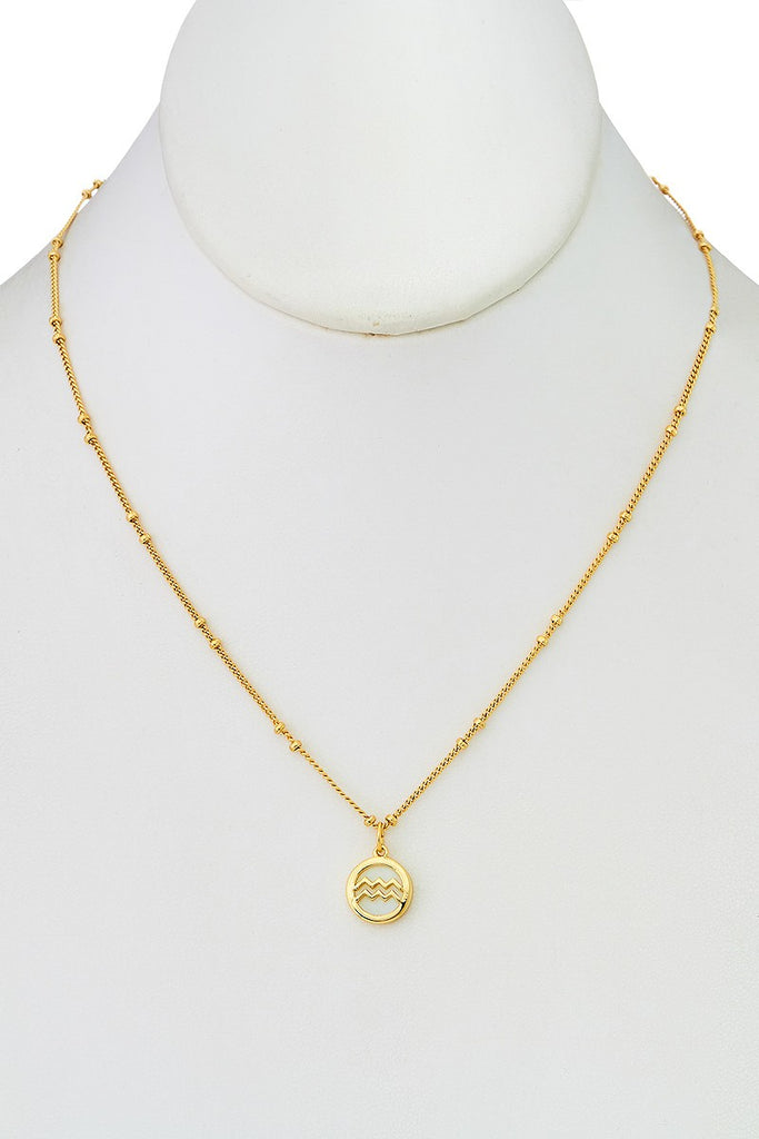 Pearl Pendant Gold Zodiac Collection - The Pomegranate Boutique