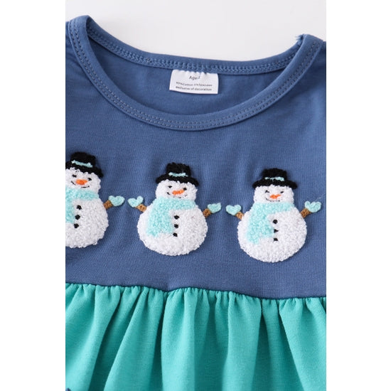 Snowman French knot girl set - The Pomegranate Boutique