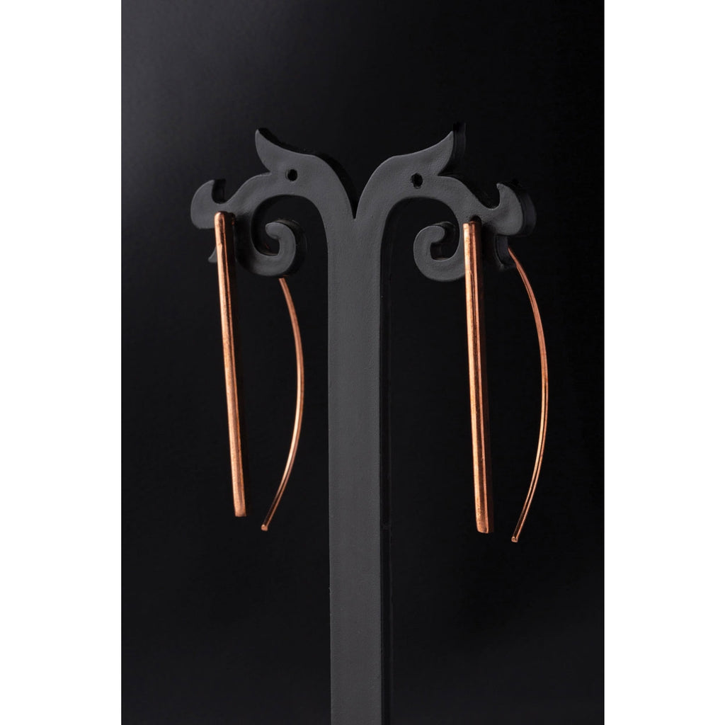 Copper Threader Earrings - The Pomegranate Boutique