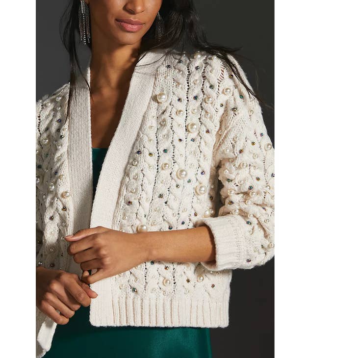 Party Pearl Cardigan - The Pomegranate Boutique