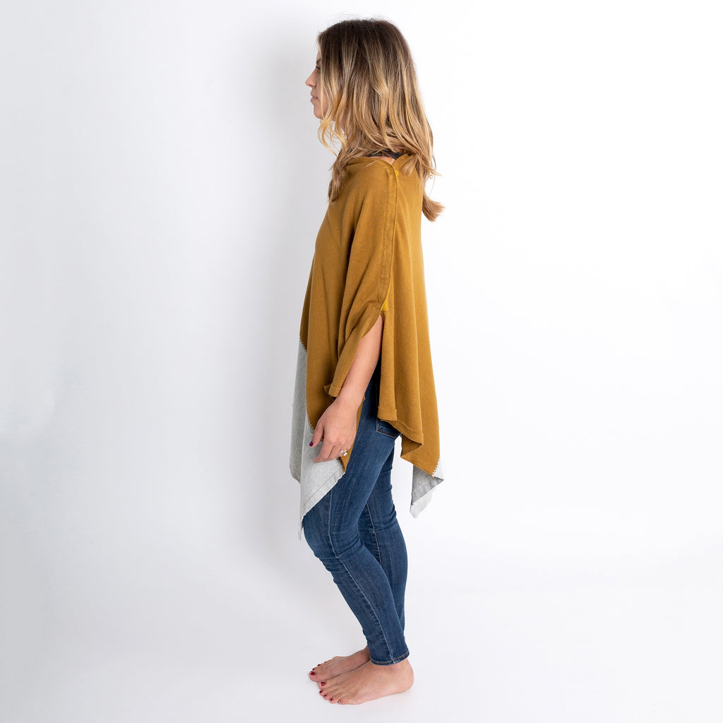 Organic Cotton Travel Poncho - The Pomegranate Boutique