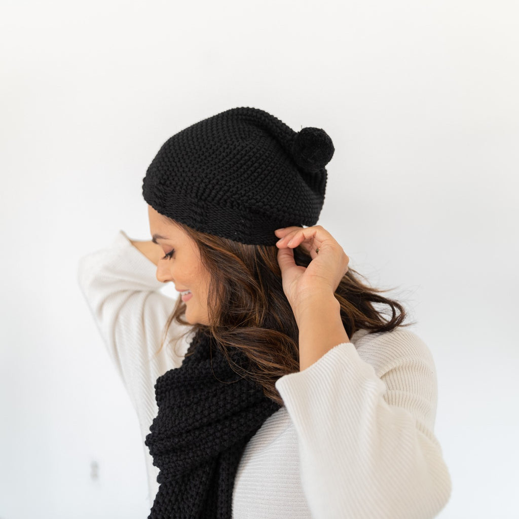 Pom Pom Hat - The Pomegranate Boutique