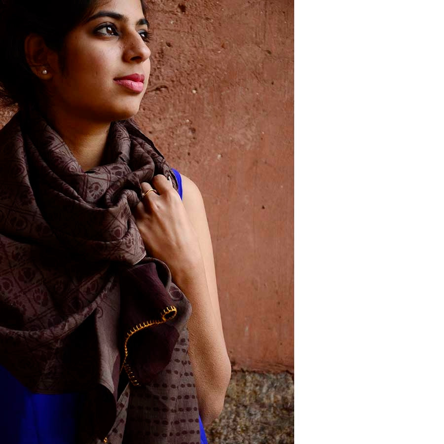 Samsara Block Print Scarf - The Pomegranate Boutique