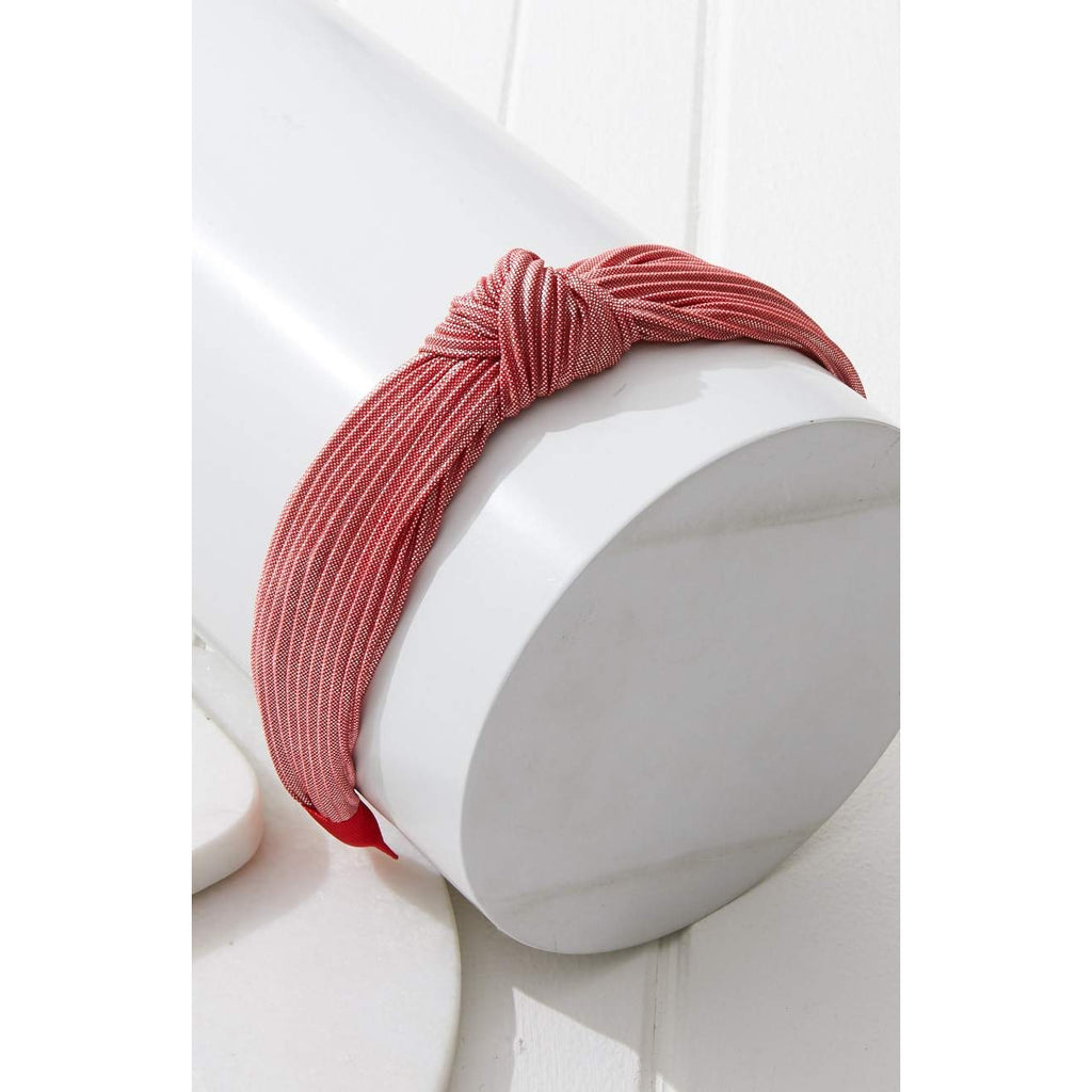 Pleated Metallic Knot Headband - The Pomegranate Boutique