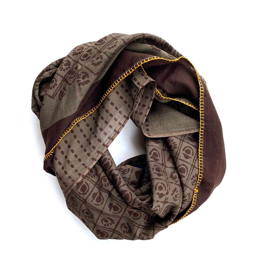 Samsara Block Print Scarf - The Pomegranate Boutique