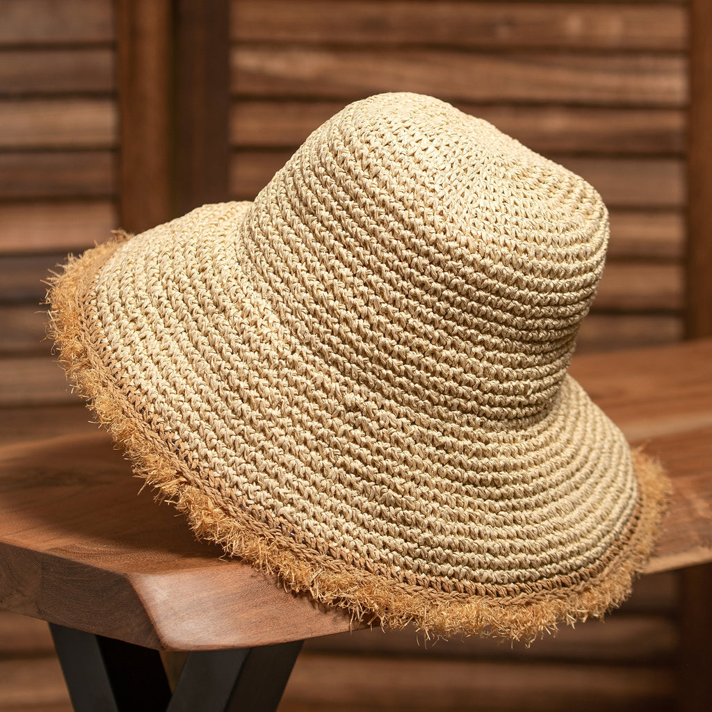 Straw Bucket Hat - The Pomegranate Boutique