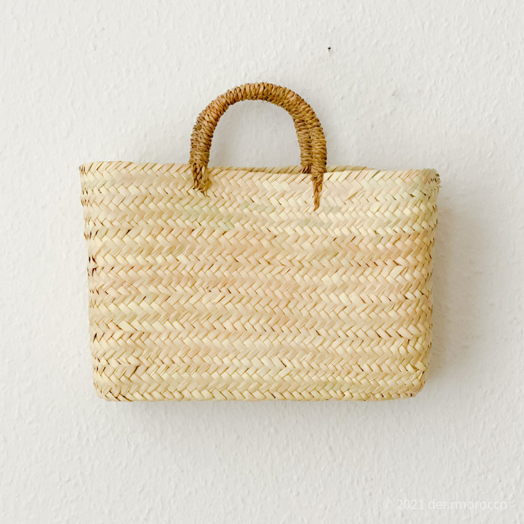 Rectangle Palm Leaf Bag - The Pomegranate Boutique