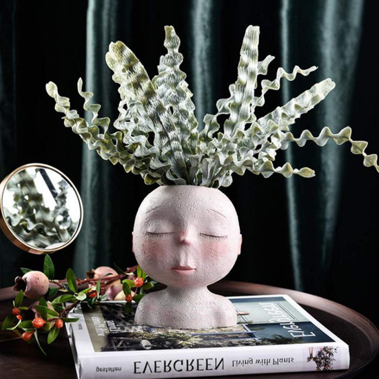Nordic Human Head Vase Flower Pot - The Pomegranate Boutique