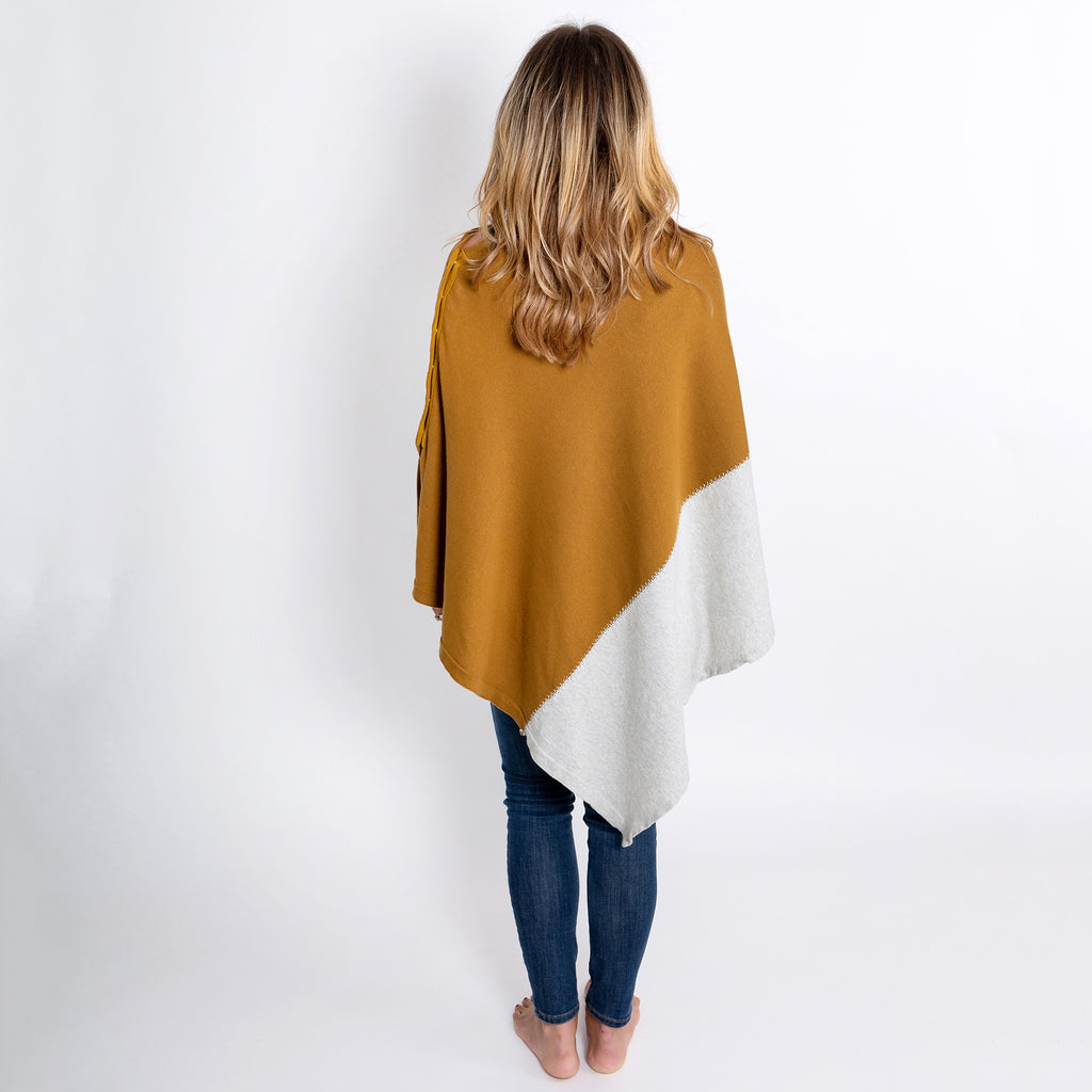 Organic Cotton Travel Poncho - The Pomegranate Boutique