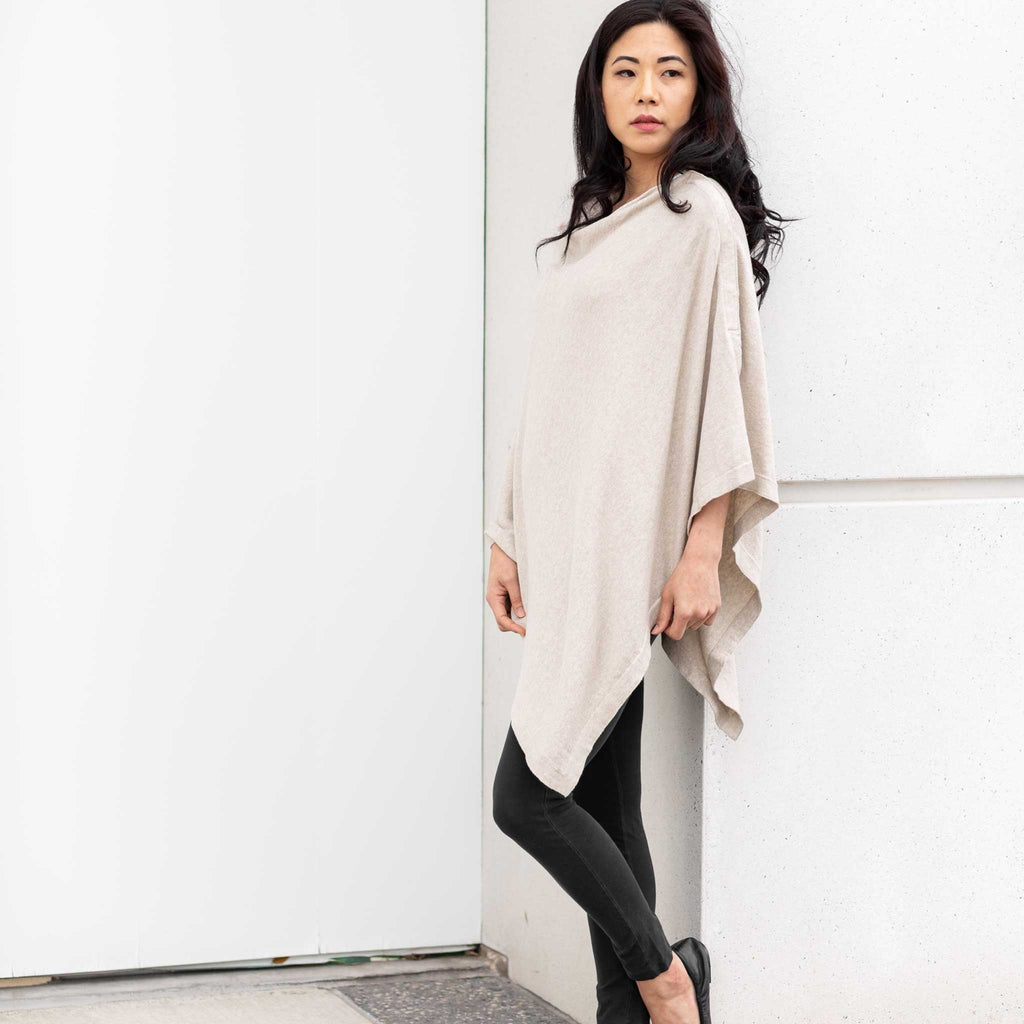 Organic Cotton Travel Poncho - The Pomegranate Boutique