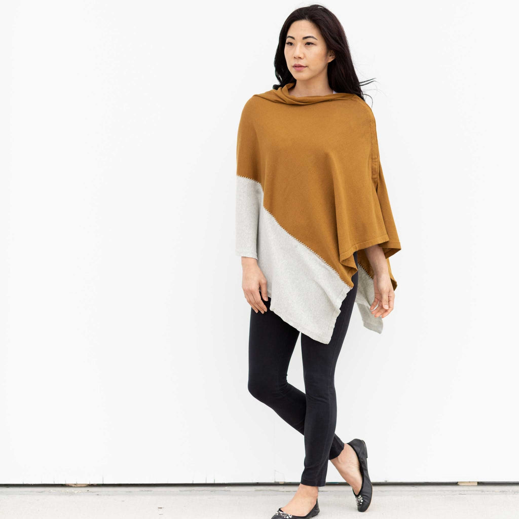 Organic Cotton Travel Poncho - The Pomegranate Boutique