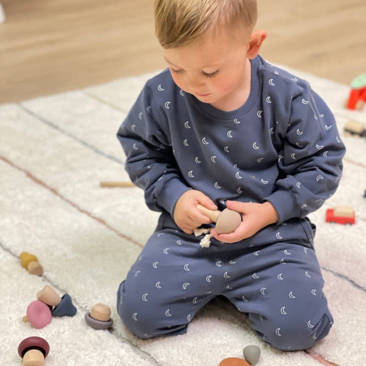 Wood + Silicone Mushroom Sorting Set - The Pomegranate Boutique