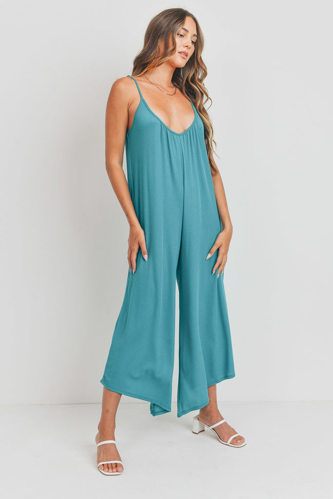 Waffle Knit Jumpsuit - The Pomegranate Boutique