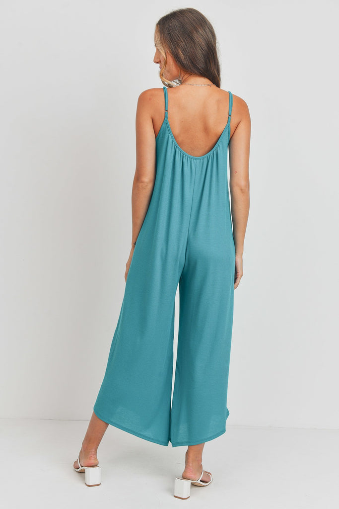 Waffle Knit Jumpsuit - The Pomegranate Boutique