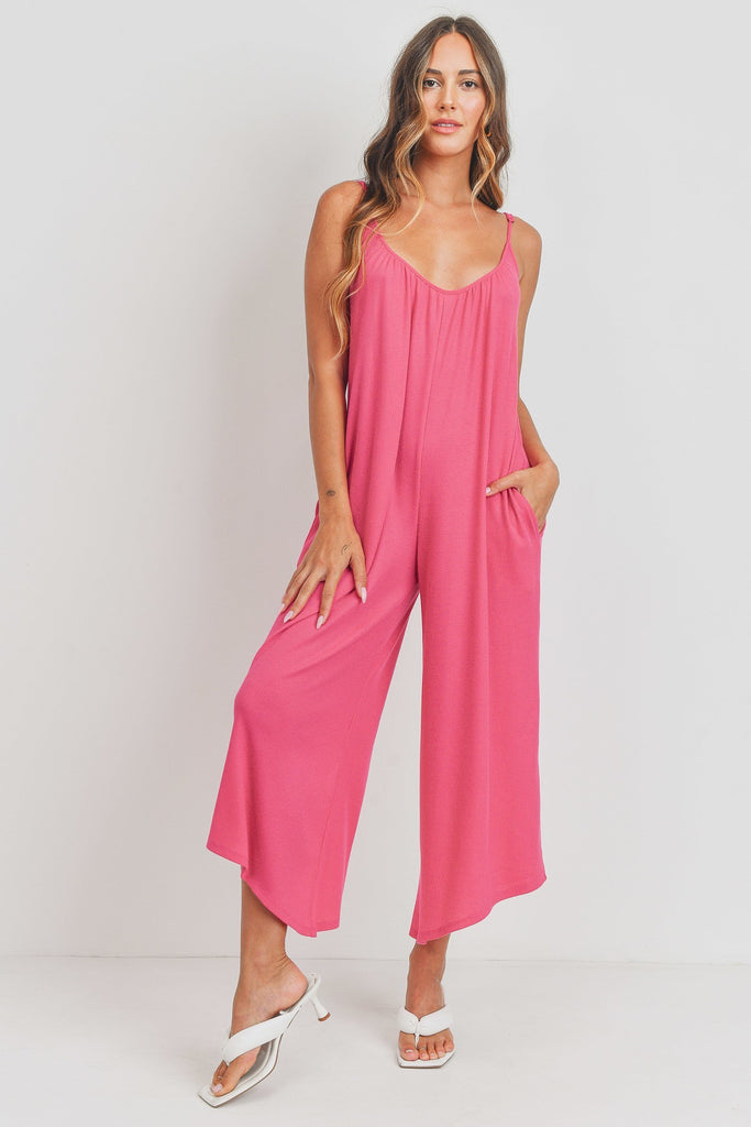 Waffle Knit Jumpsuit - The Pomegranate Boutique