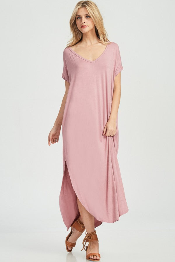 T-shirt maxi dress Pink / Medium T-shirt maxi dress Pink / Medium