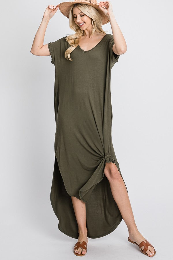 Tee cheap dress maxi