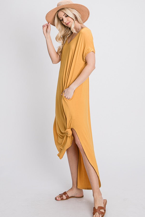 Maxi Dress with Layered Look