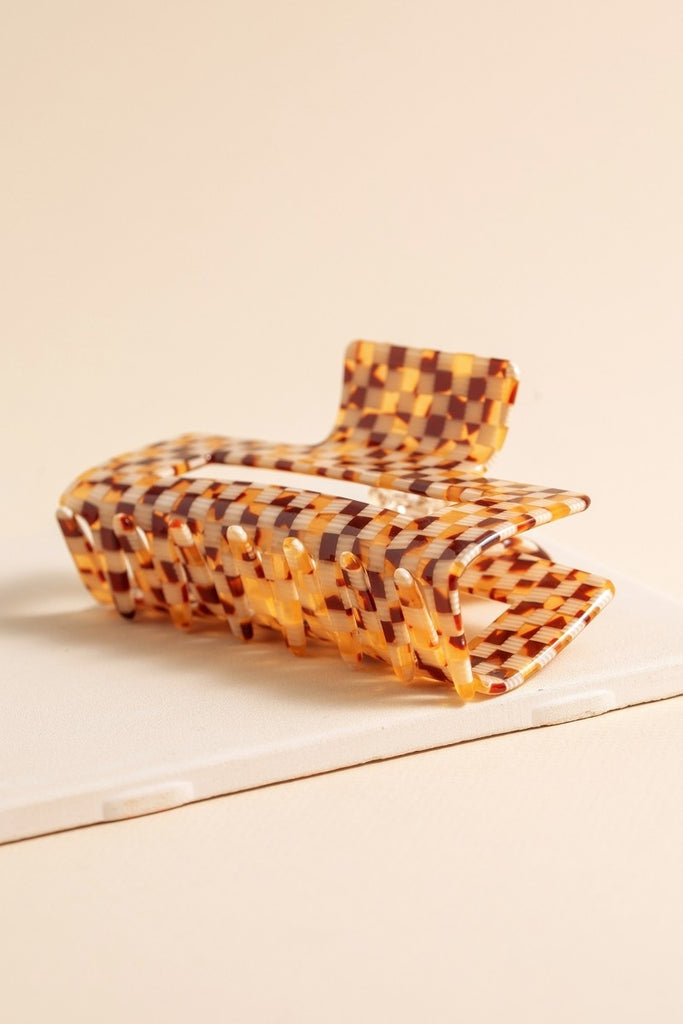 Gingham Hair Claw - The Pomegranate Boutique