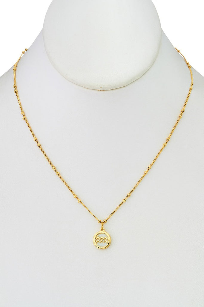 Pearl Pendant Gold Zodiac Collection - The Pomegranate Boutique
