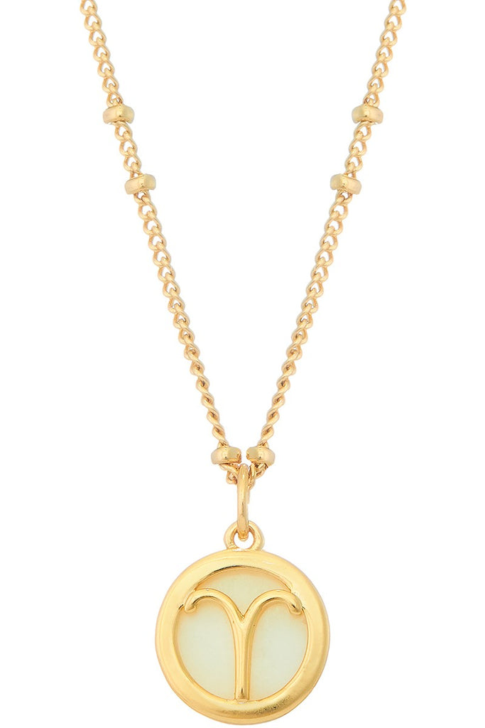 Pearl Pendant Gold Zodiac Collection - The Pomegranate Boutique