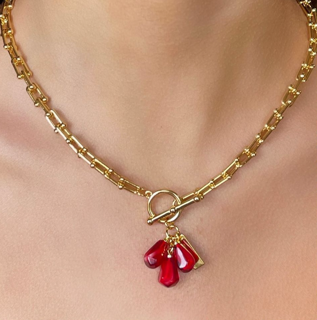 Pomegranate Seed Necklace - The Pomegranate Boutique