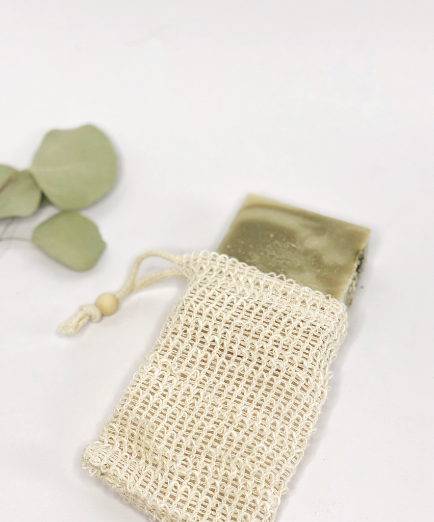 Biodegradable Natural Sisal Soap Pouch - The Pomegranate Boutique