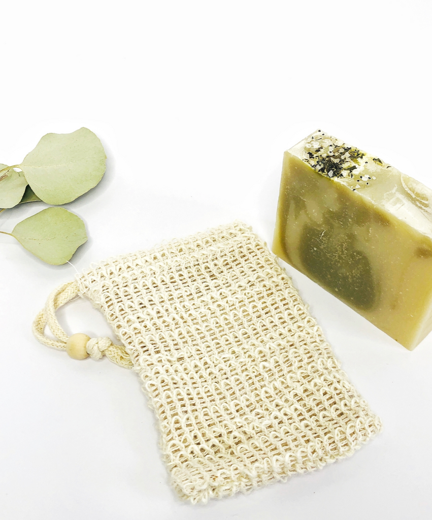 Biodegradable Natural Sisal Soap Pouch - The Pomegranate Boutique