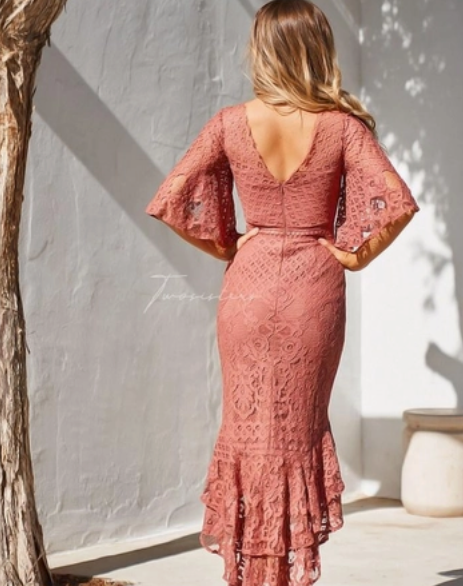 reyna bodycon midi dress Reyna Dress XL / Mauve