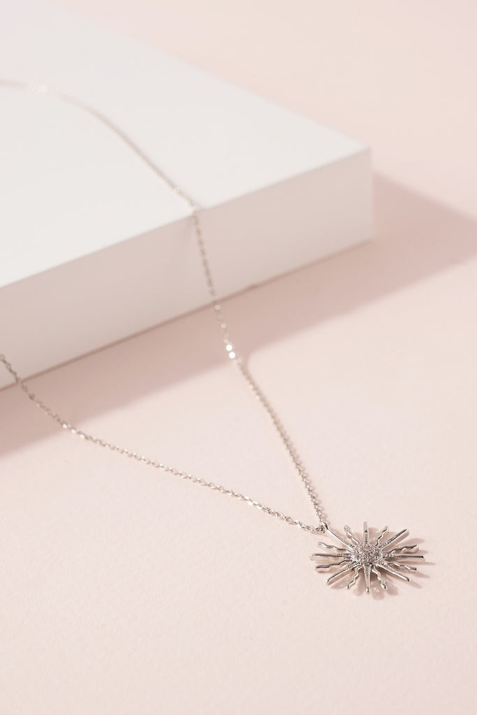 Sun Rays CZ necklace - The Pomegranate Boutique