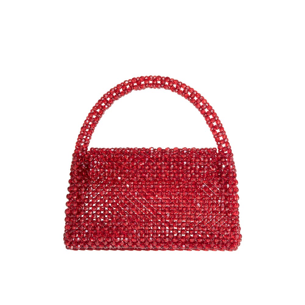 Sherry Small Beaded Top Handle Bag - The Pomegranate Boutique