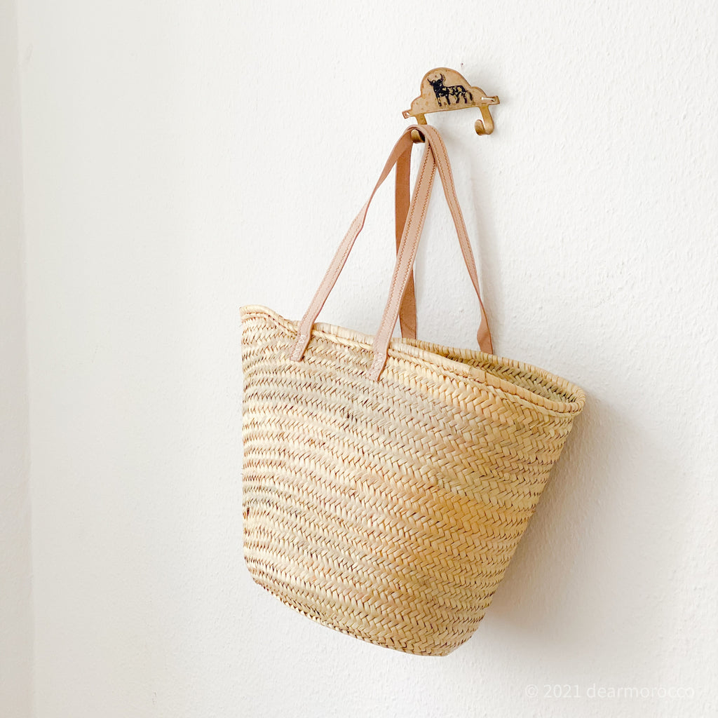 Palm Leaf Bag-Long Handle - The Pomegranate Boutique