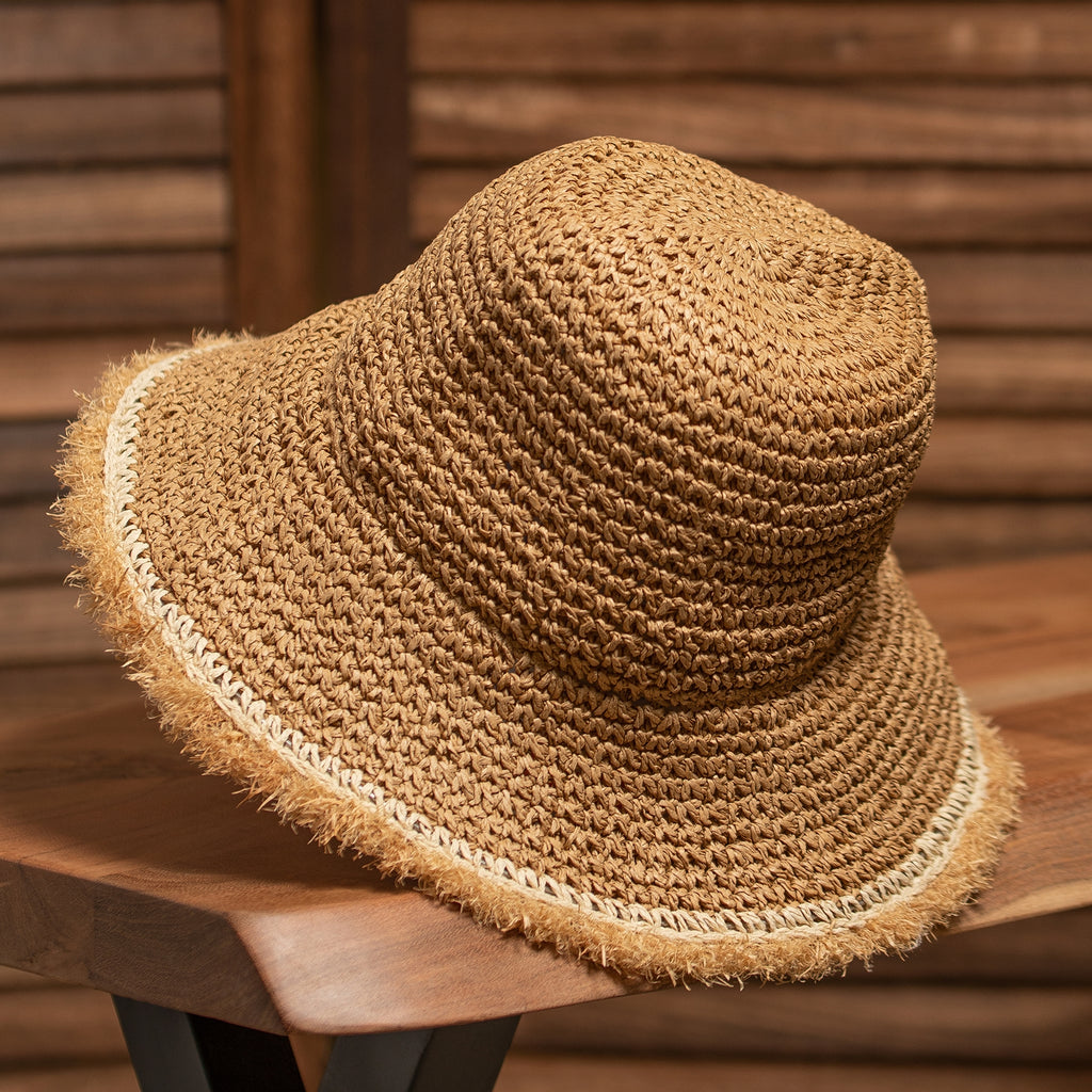 Straw Bucket Hat - The Pomegranate Boutique