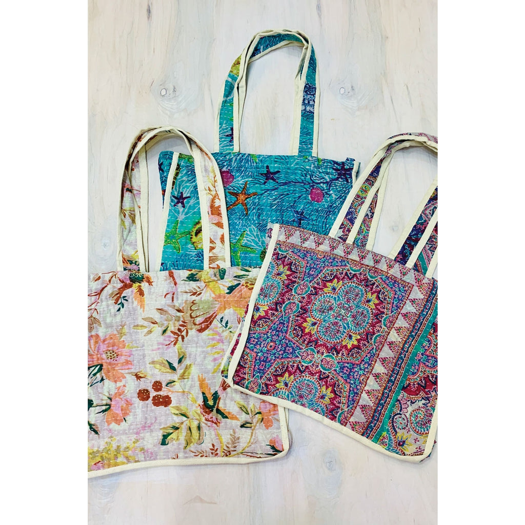 Kantha Market Bag - The Pomegranate Boutique